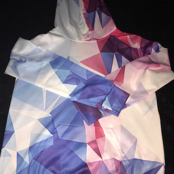 Bright colored silky hoodie🤗🤗like new - Picture 3 of 7